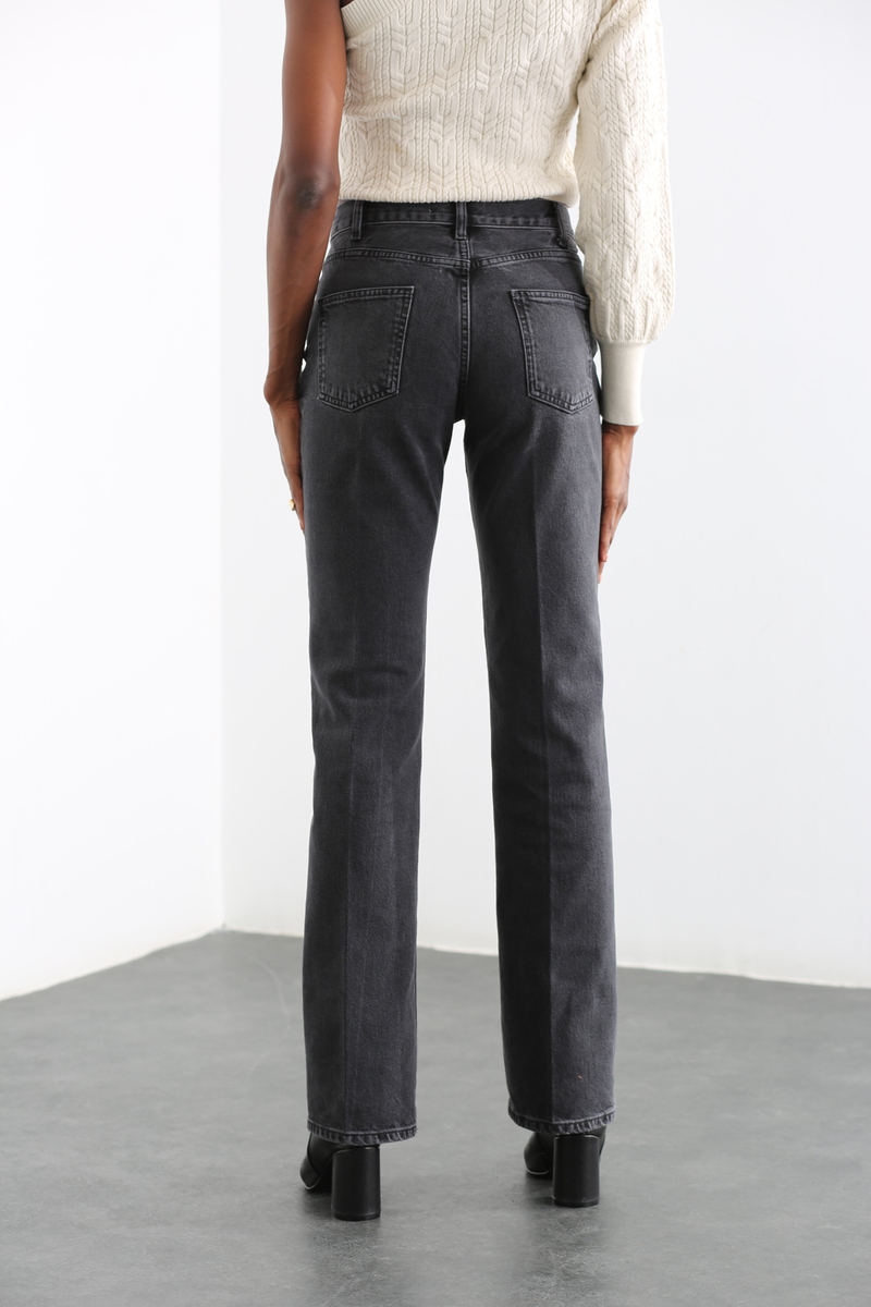 Füme Yüksek Bel Wide Leg Jean 