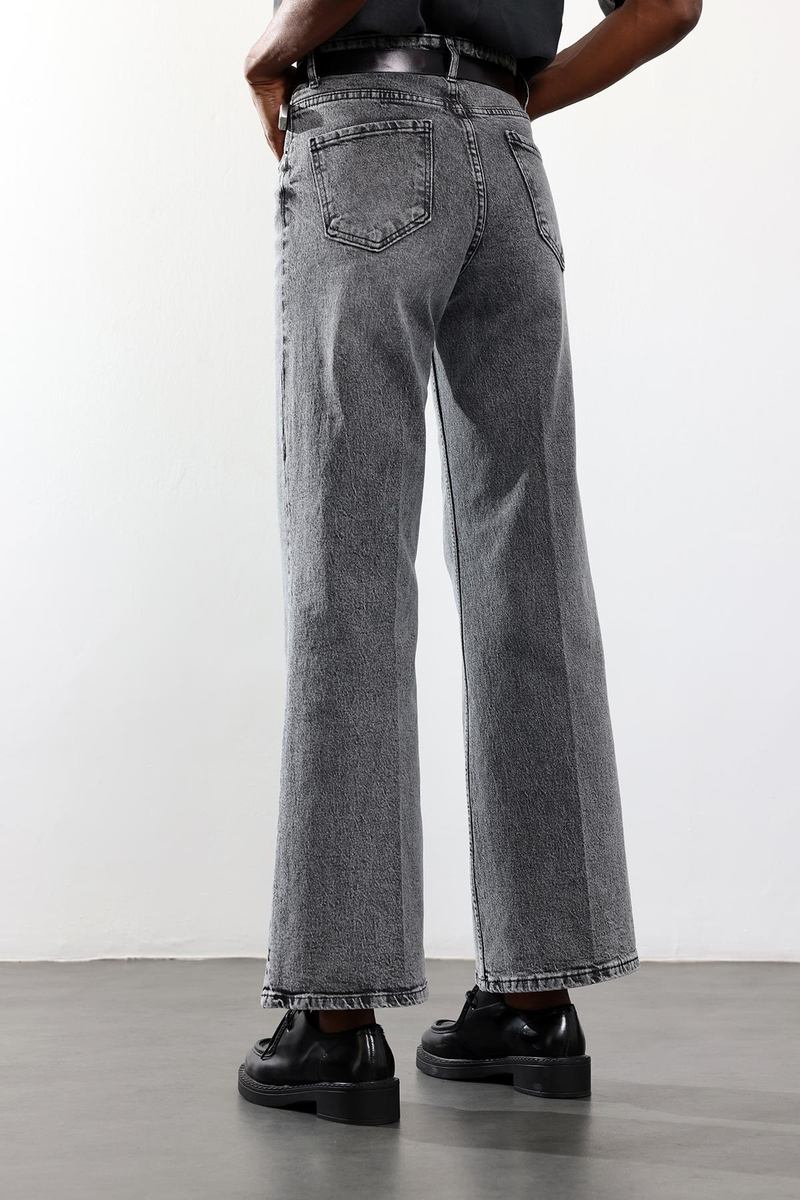 Füme Yüksek Bel Wide Leg Jean 