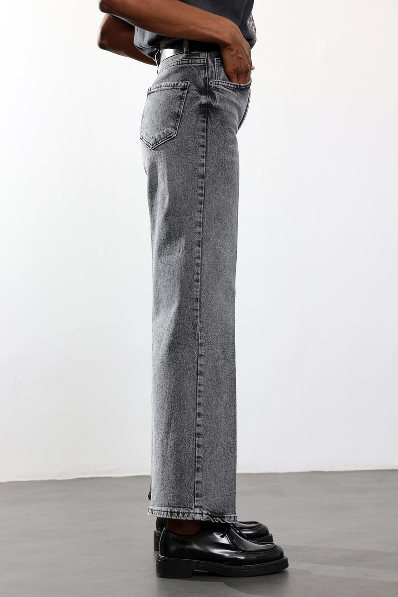 Füme Yüksek Bel Wide Leg Jean 