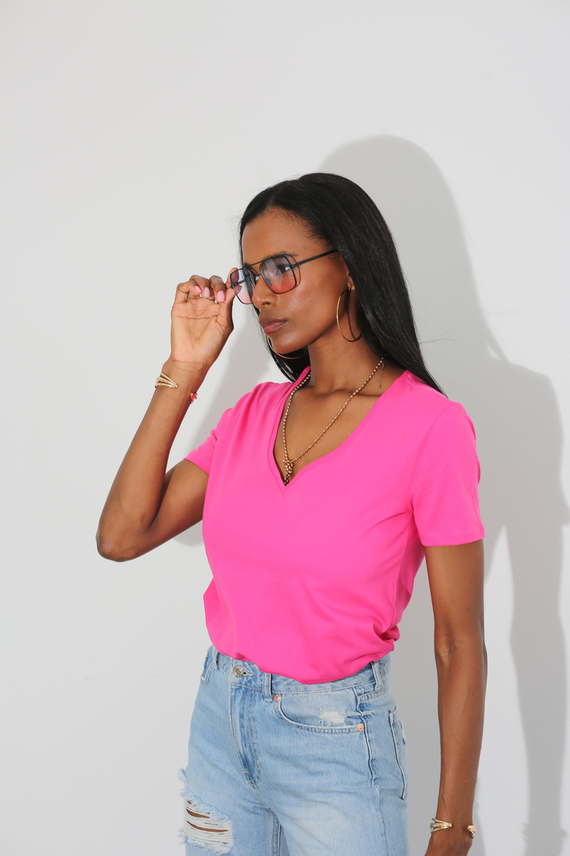 Fuşya Regular Fit Tshirt 4269