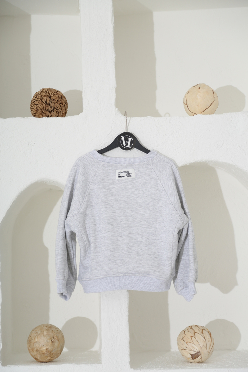 Gri Basic Bebek Sweatshirt 