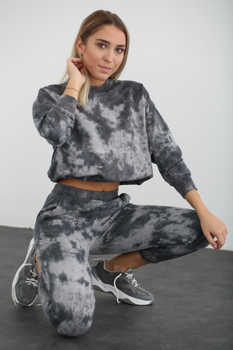 Gri Batik Desen Takım 3191