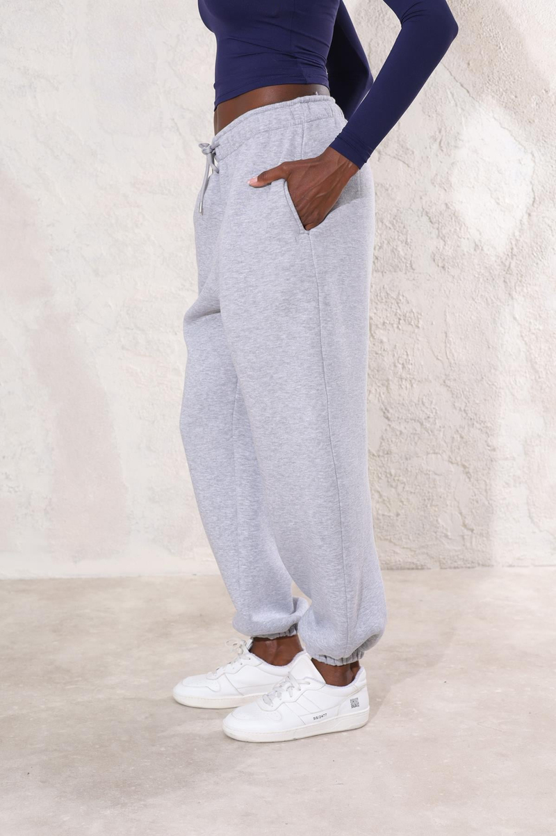 Gri Beli Lastikli Jogger Eşofman 16581