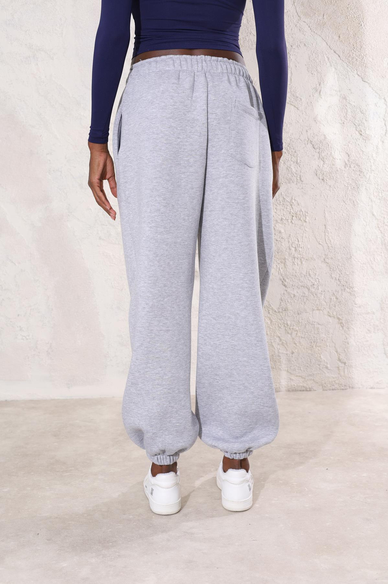 Gri Beli Lastikli Jogger Eşofman 16581