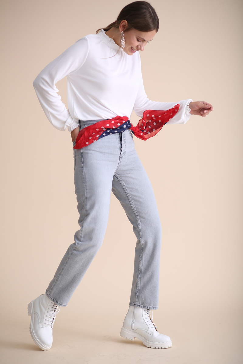 Gri Boyfit Jean 