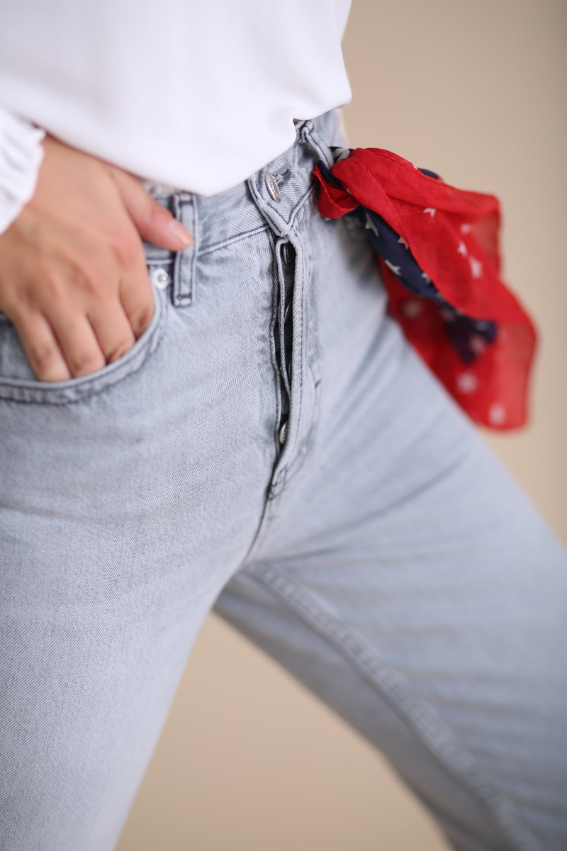 Gri Boyfit Jean 
