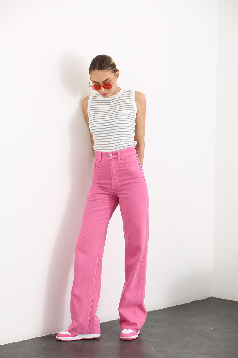 Gri Çizgili Triko Atlet 