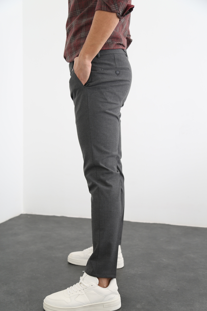 Gri Erkek Kumaş Pantolon 759-01