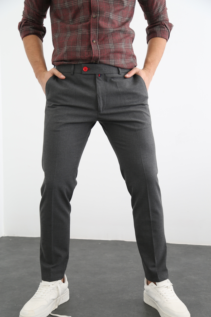 Gri Erkek Kumaş Pantolon 759-01
