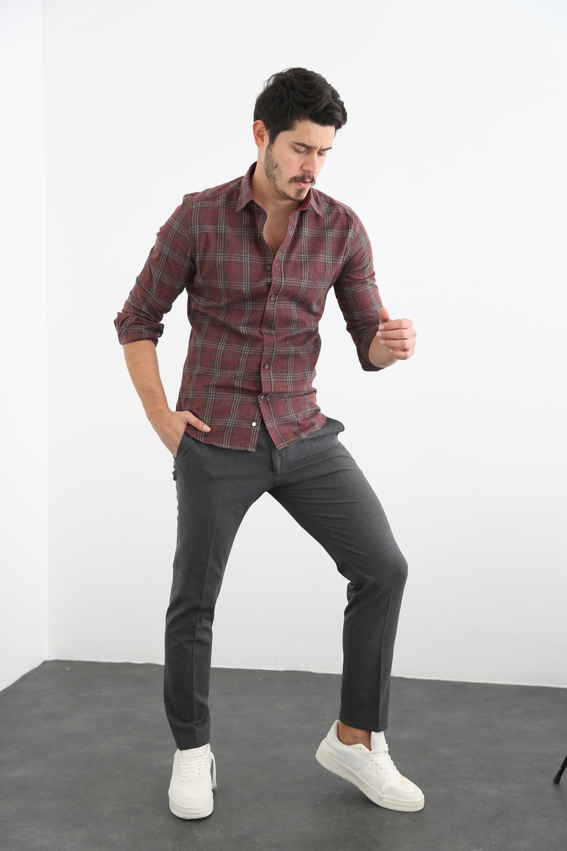 Gri Erkek Kumaş Pantolon 759-01