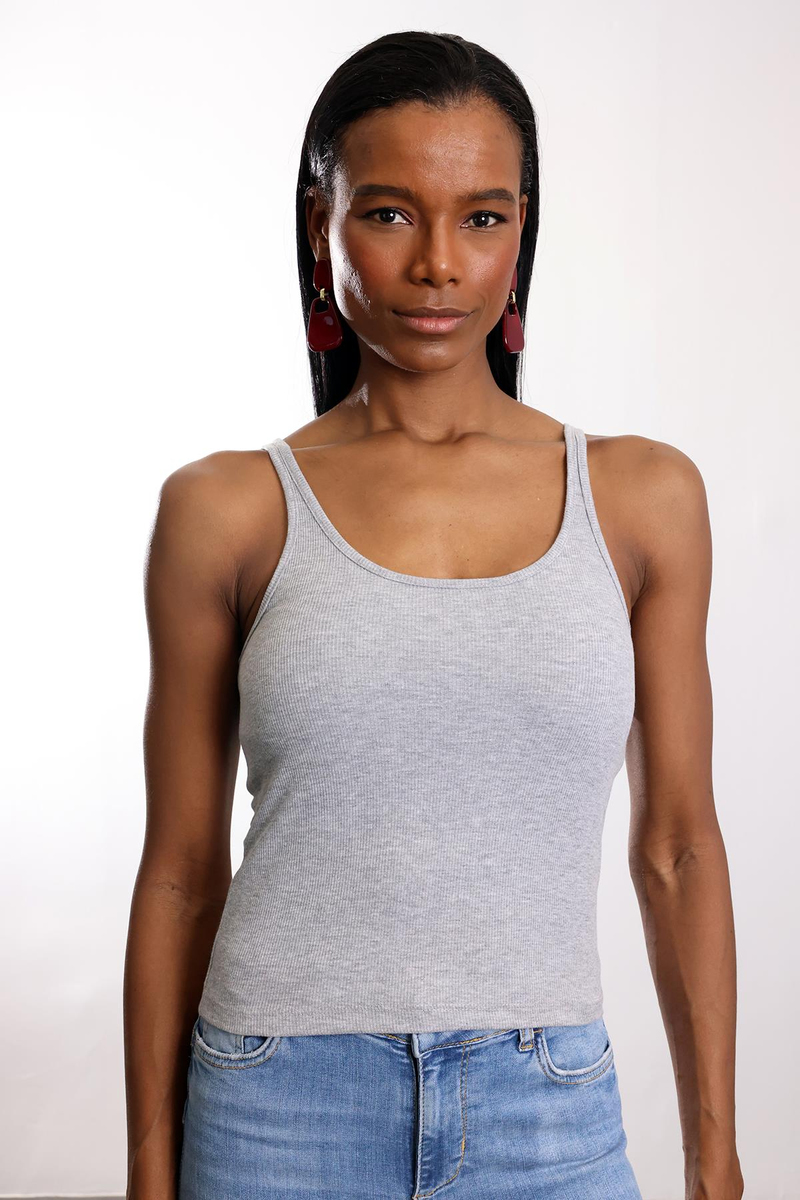 Gri Fitilli İnce Askılı Atlet 24113