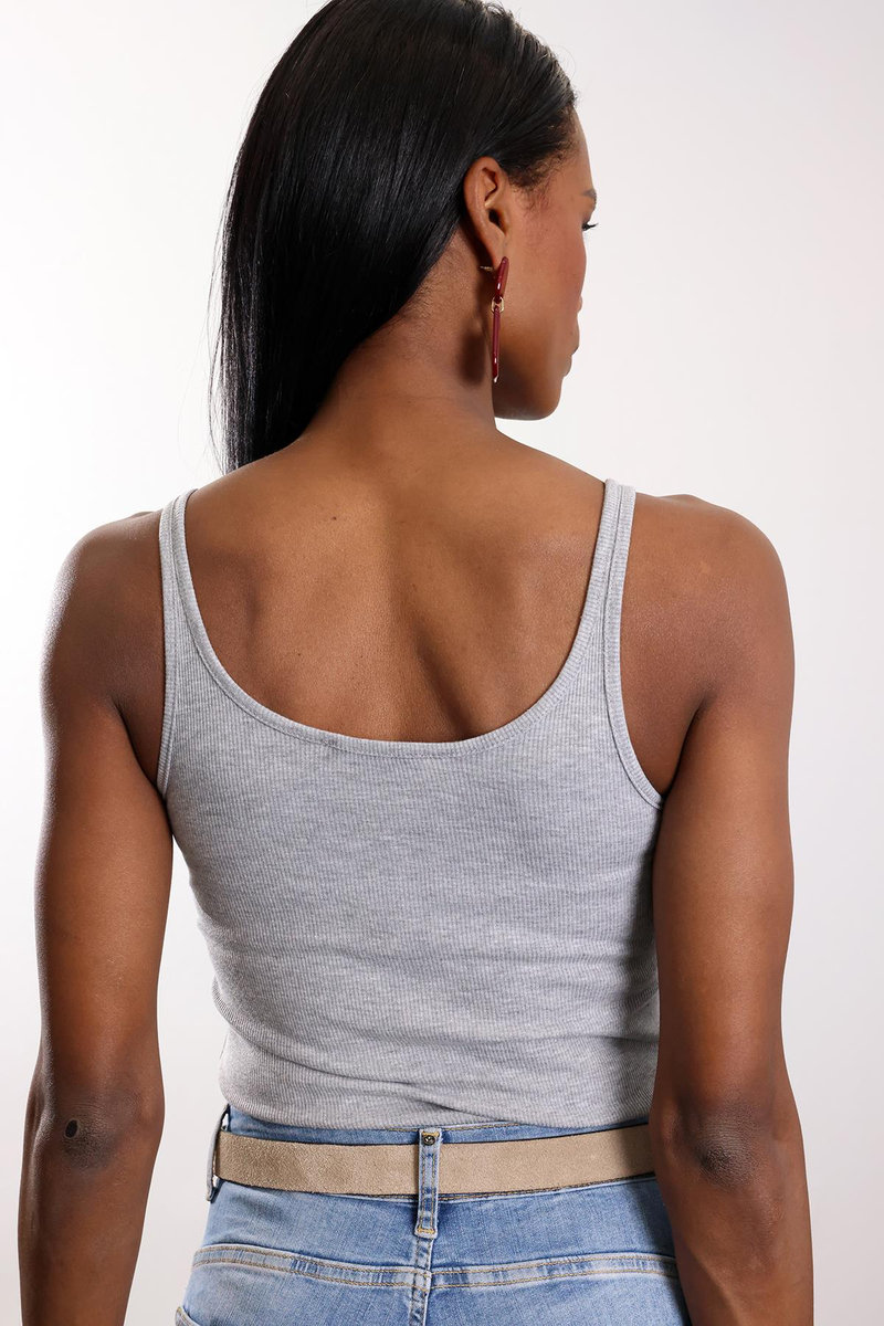 Gri Fitilli İnce Askılı Atlet 24113