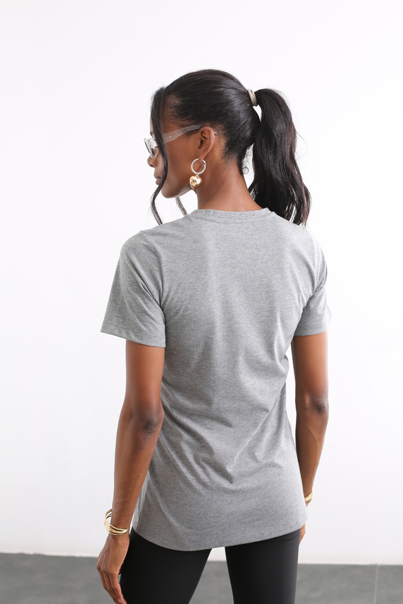 Gri Kısa Kol Tshirt 