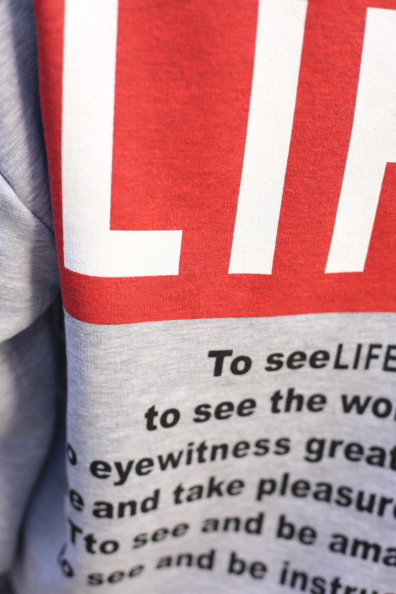 Gri Life Baskılı Sweatshirt