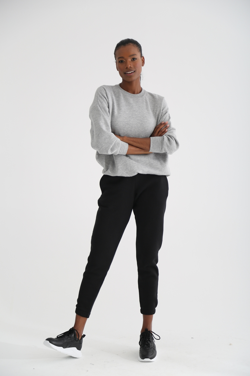 Gri Şardonlu Basic Sweatshirt 3200