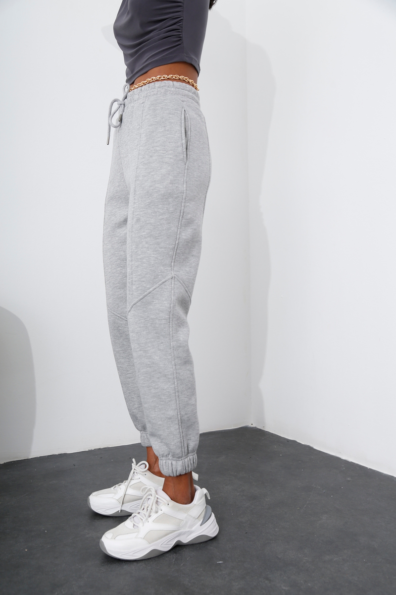 Gri Şardonlu Jogger Eşofman 242