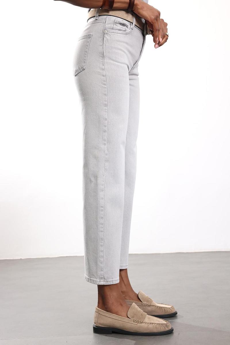 Gri Straight Jean 