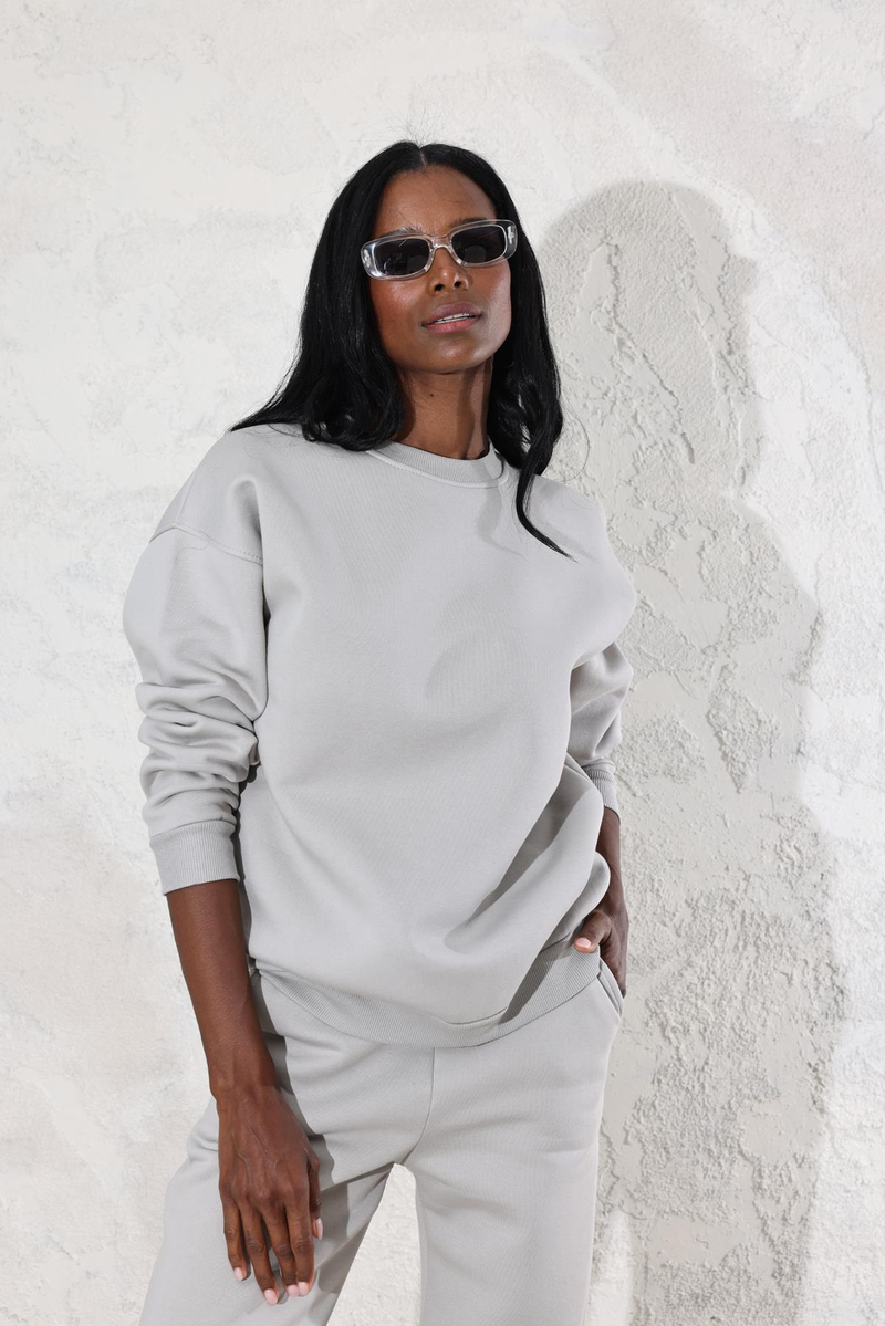 Gri Sweatshirt Jogger Eşofman Takım 3840