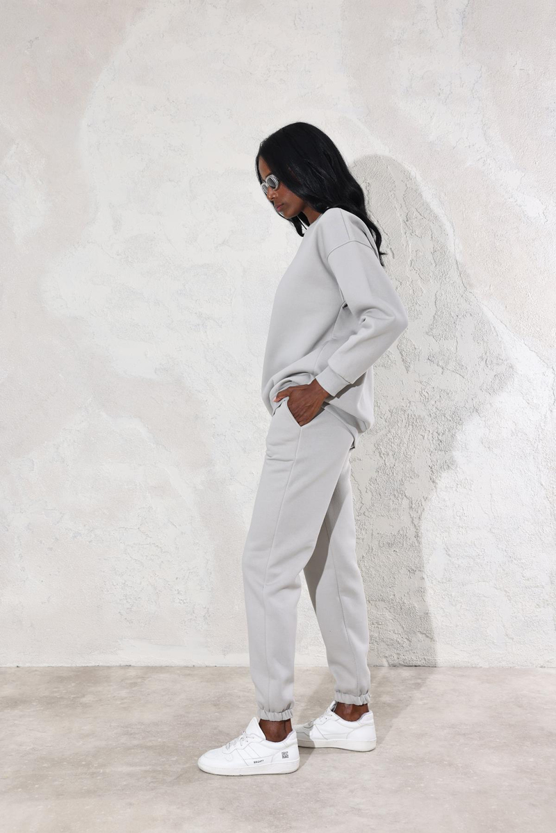 Gri Sweatshirt Jogger Eşofman Takım 3840