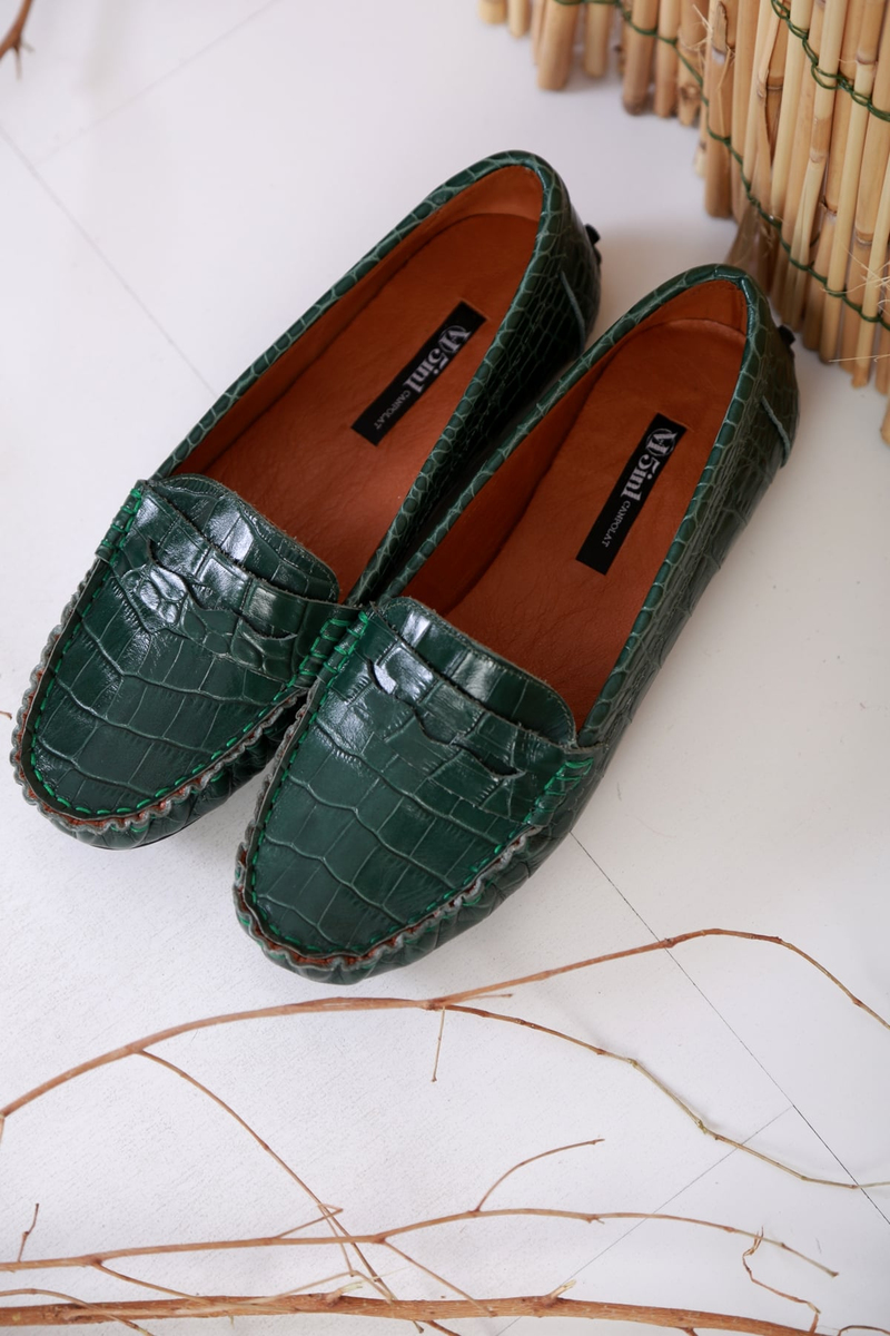 Haki Croco Loafer