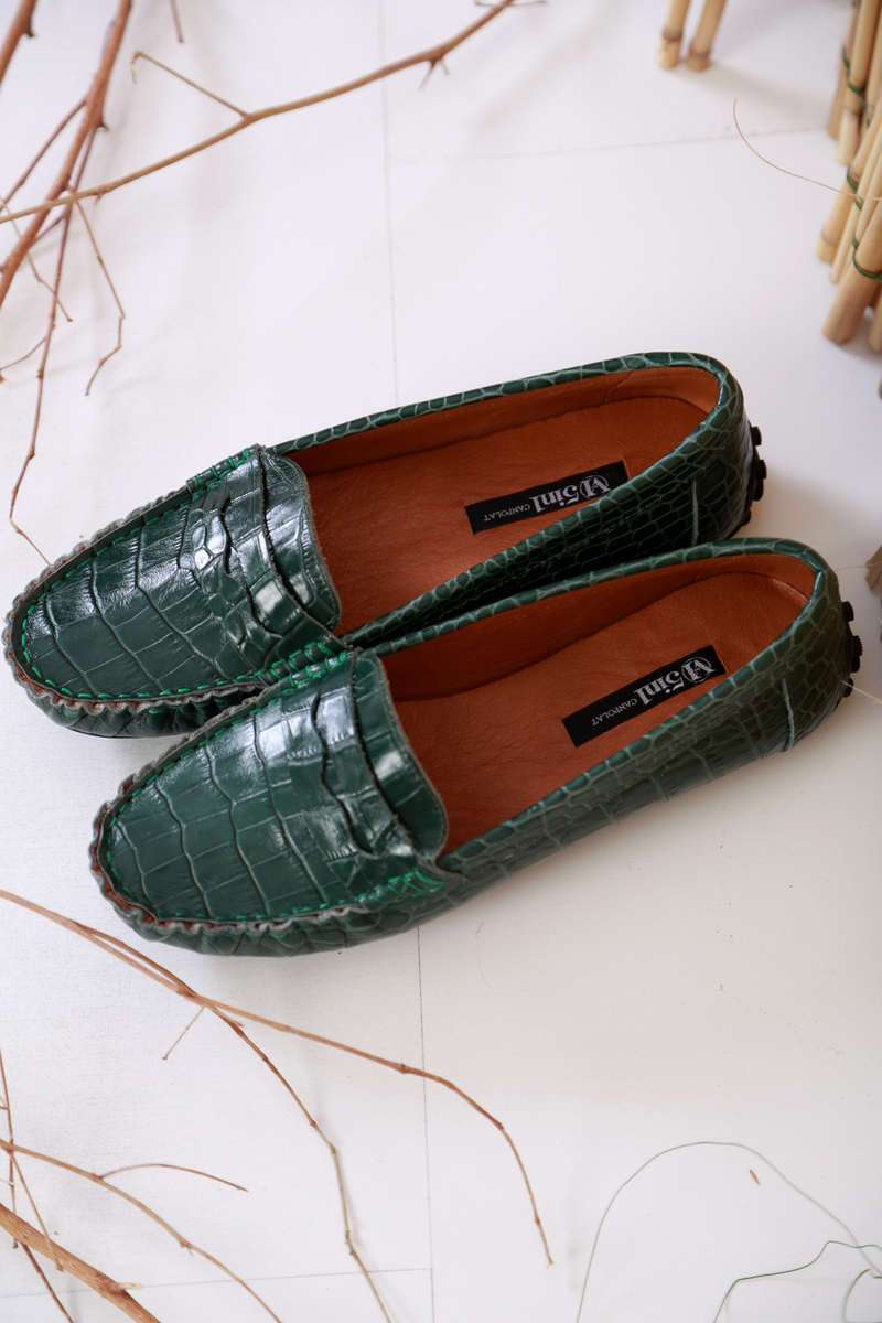 Haki Croco Loafer