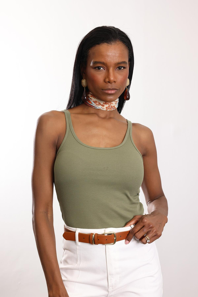 Haki Fitilli İnce Askılı Atlet 24113