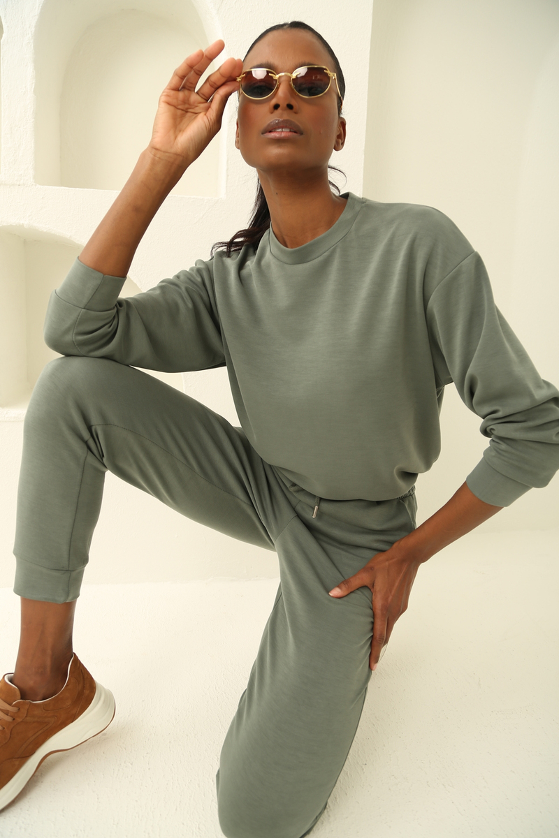 Haki Oversize Modal Takım 