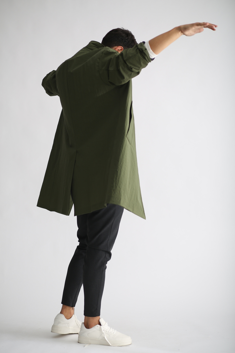 Haki Oversize Rüzgarlık 4494