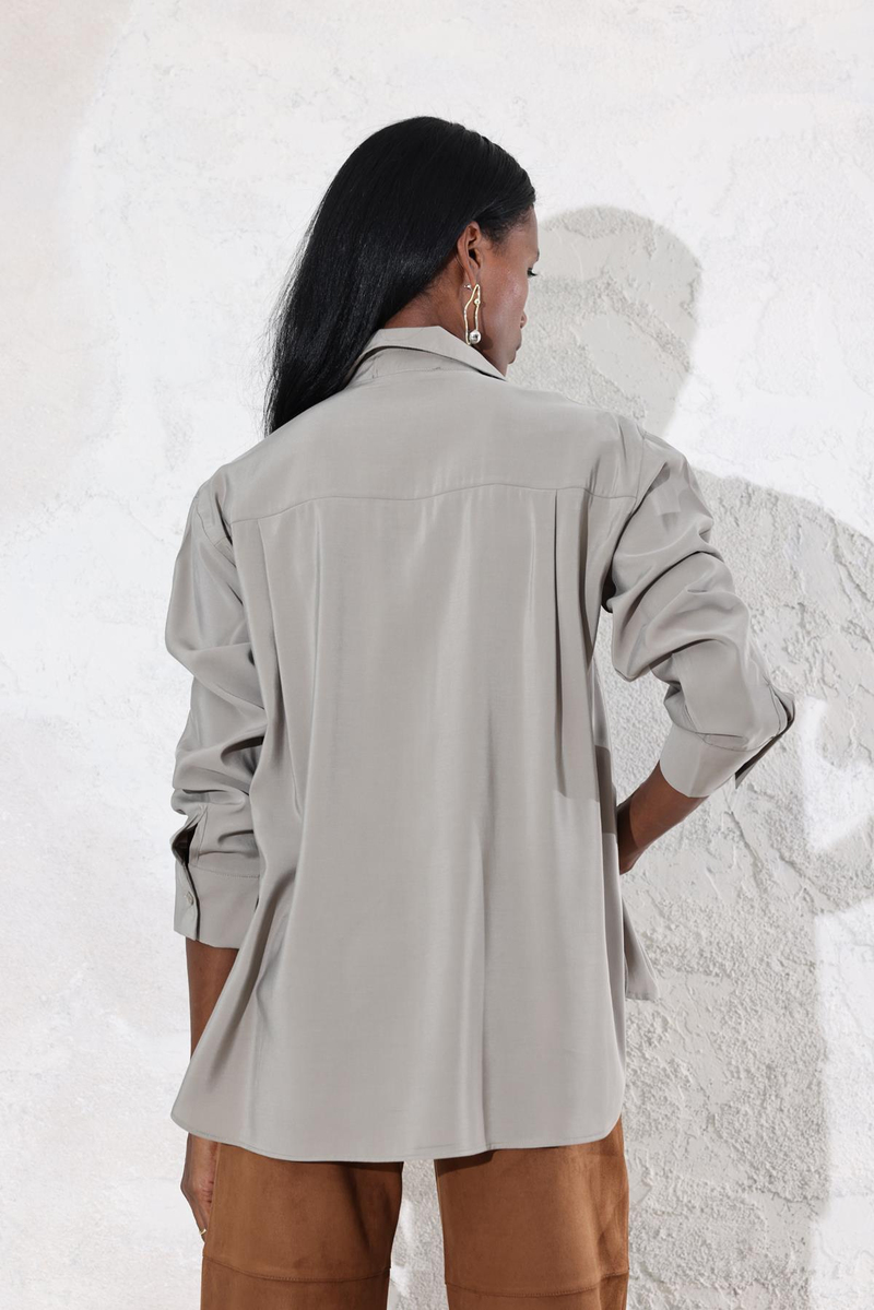Haki Tencel Gömlek 3005