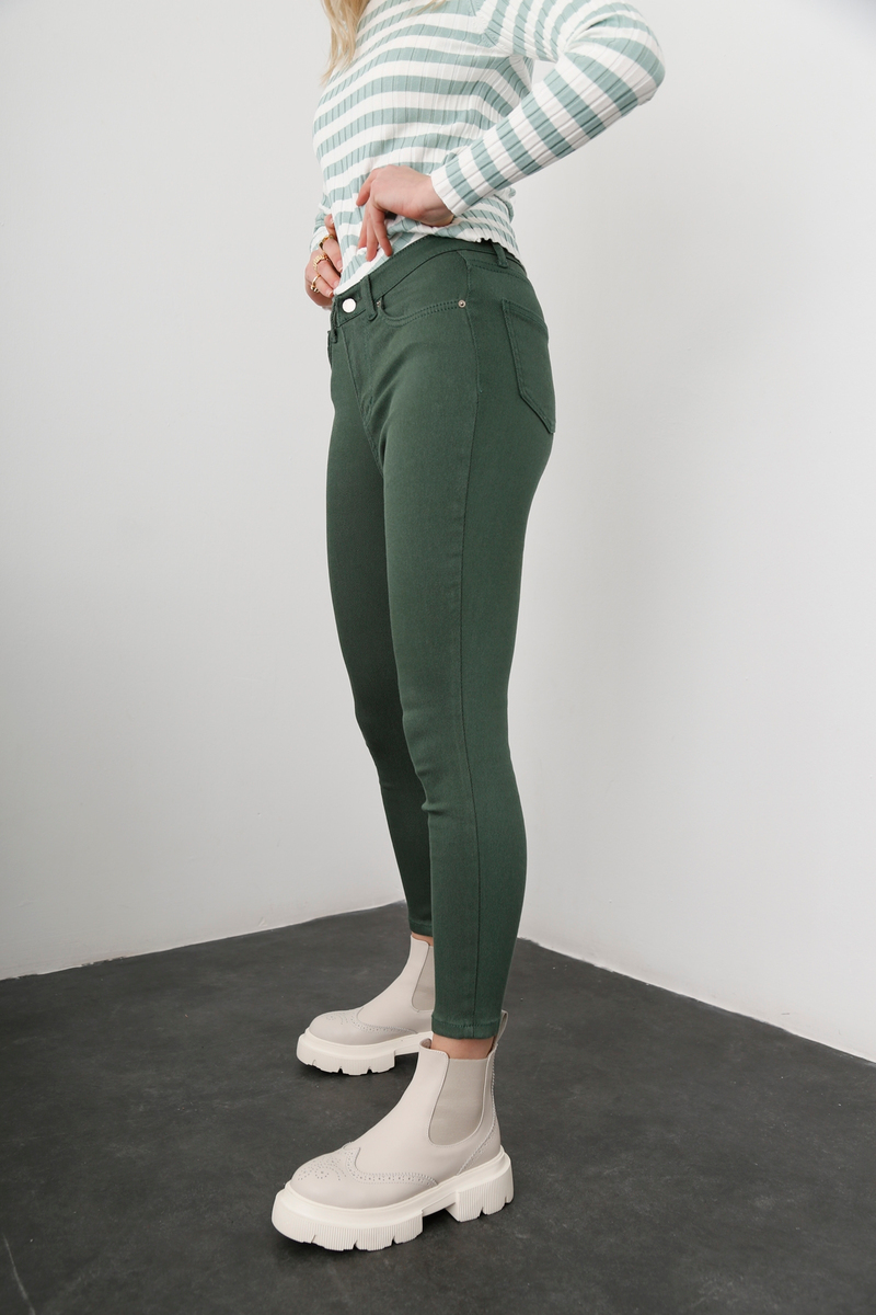 Haki Ultra Likralı Skinny Jean 