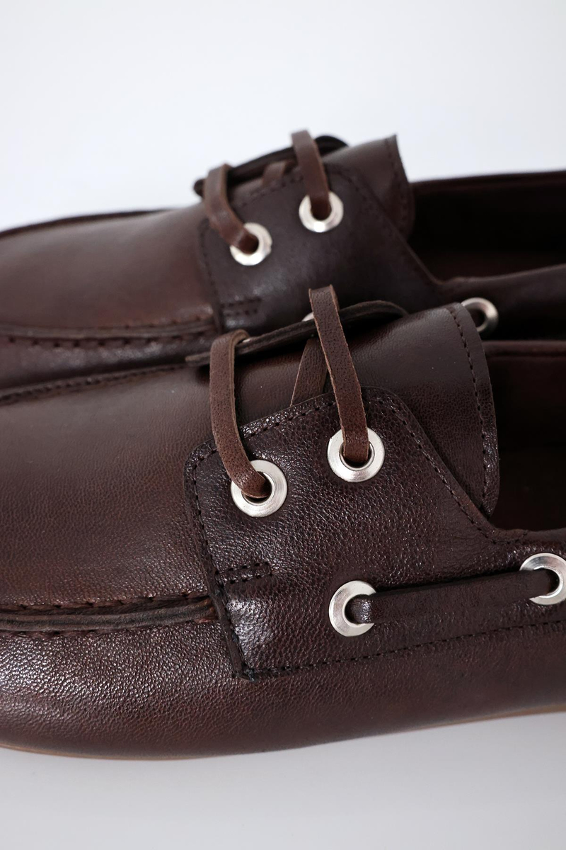 Kahverengi Bağcıklı Deri Makosen 24171