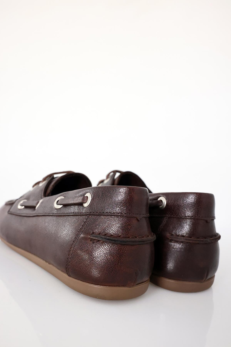 Kahverengi Bağcıklı Deri Makosen 24171