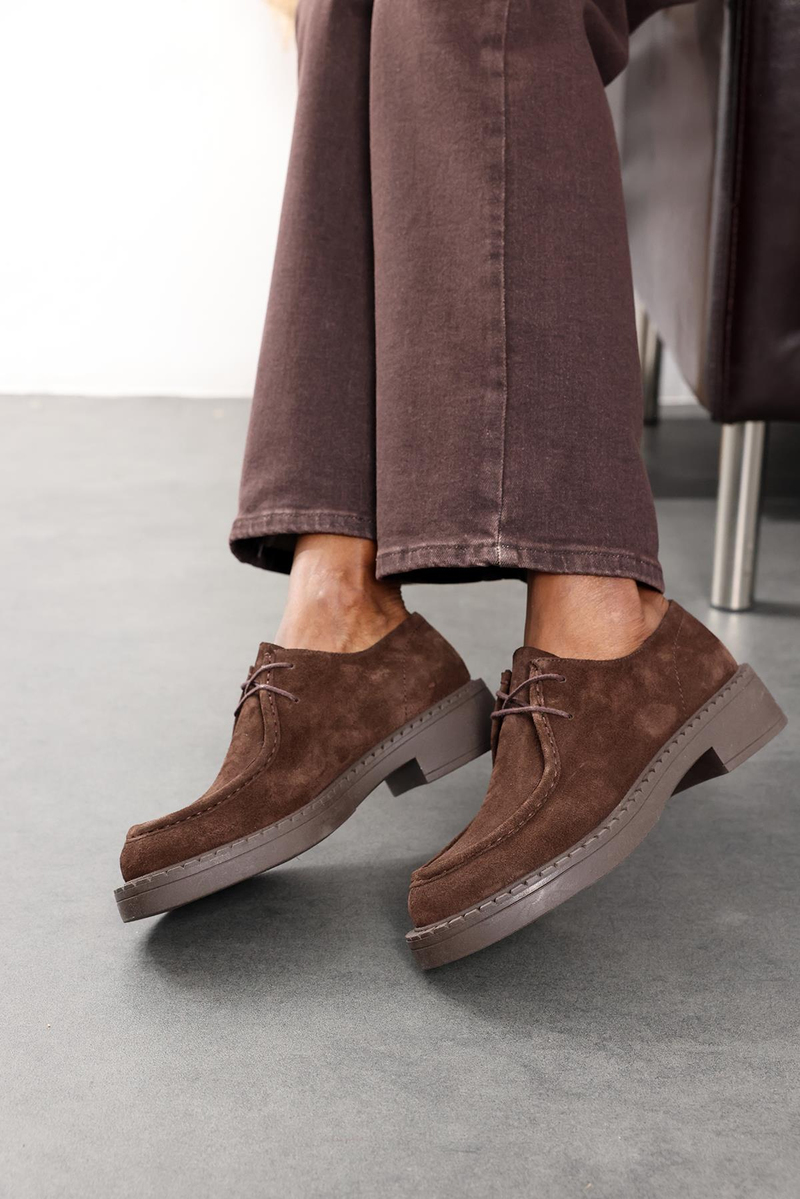 Kahverengi Bağcıklı Loafer 20467