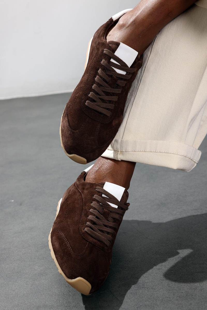 Kahverengi Basic Sneaker 25445