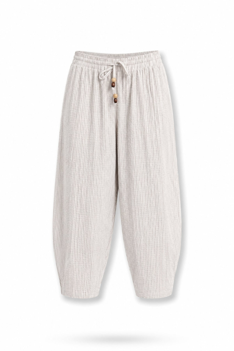 Kahverengi Çizgili Barrel Pantolon 51427