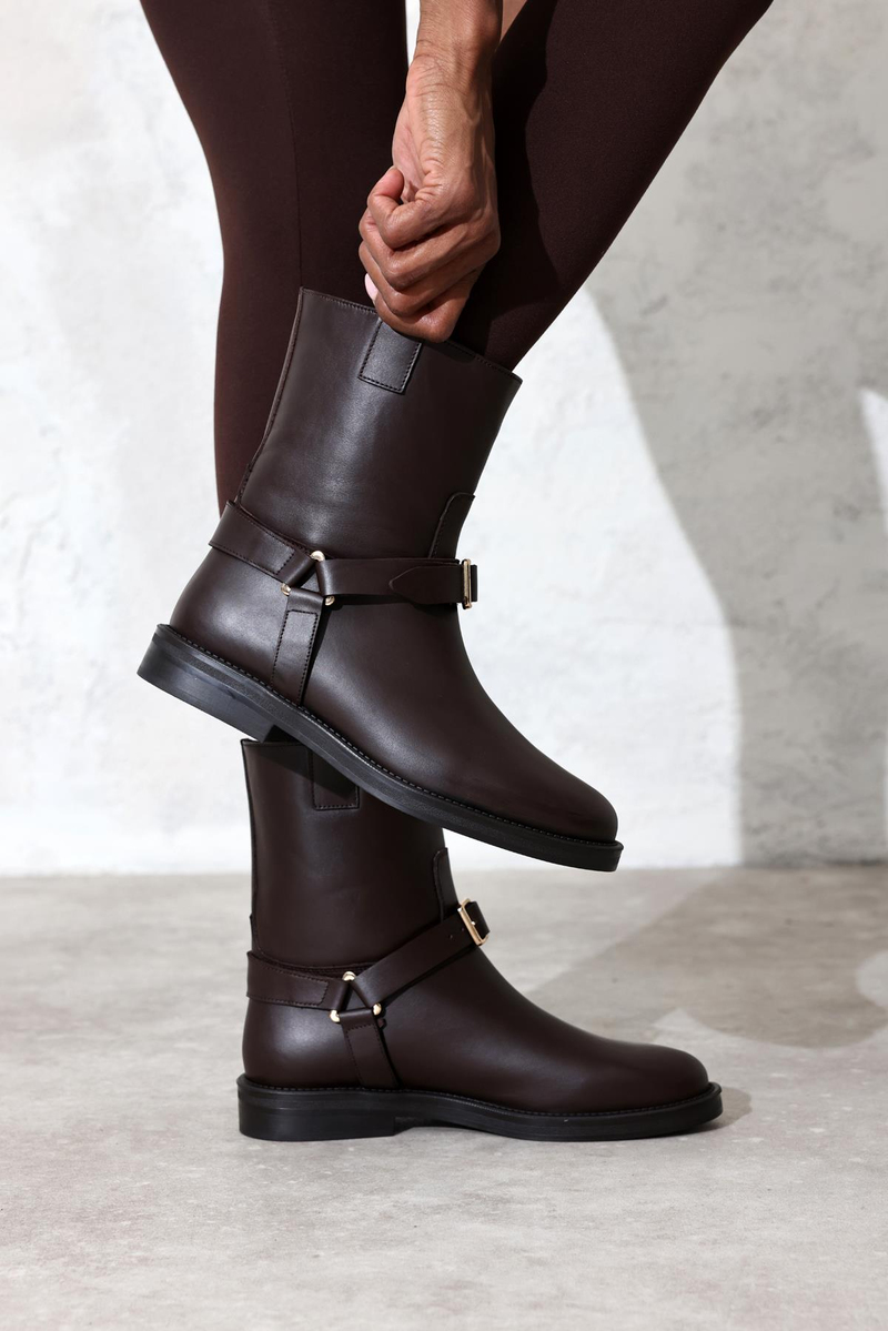 Kahverengi Deri Binici Bot 125211