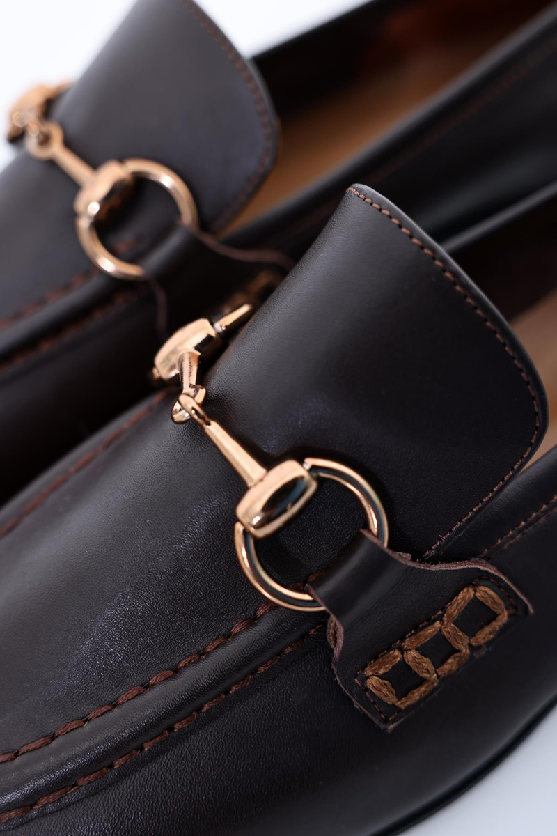 Kahverengi Deri Loafer 34306