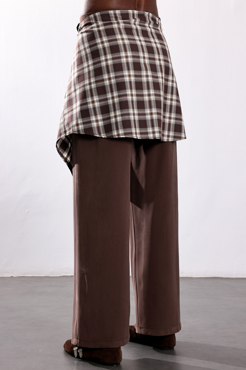 Kahverengi Gömlek Detaylı Pantolon 2066