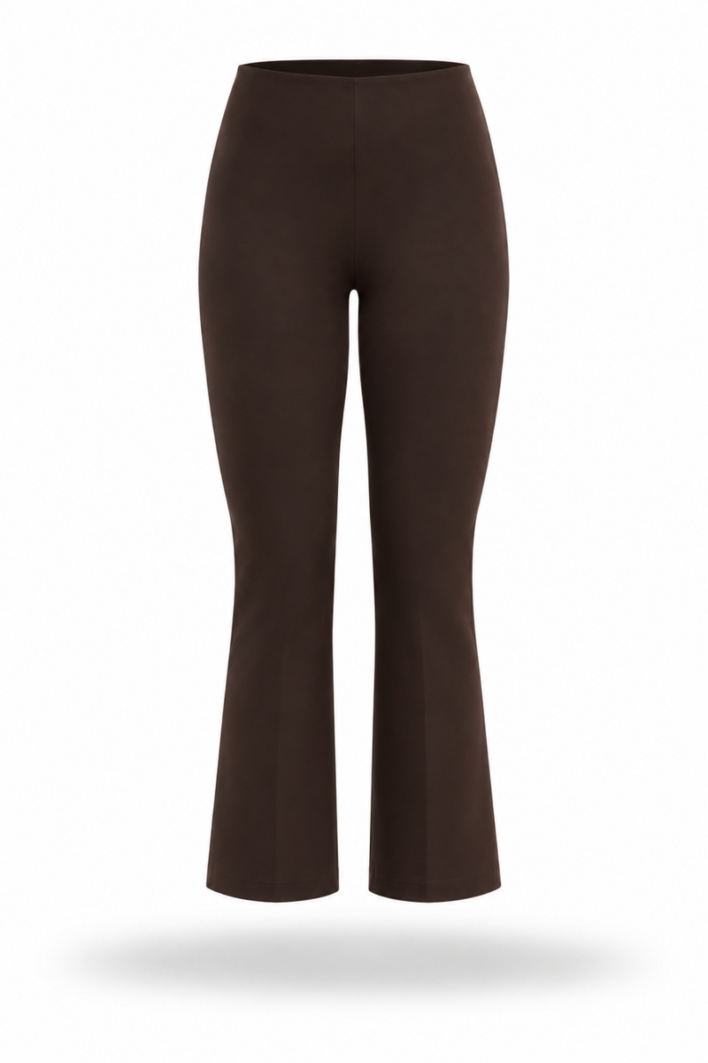 Kahverengi Mini Flare Pantolon 438