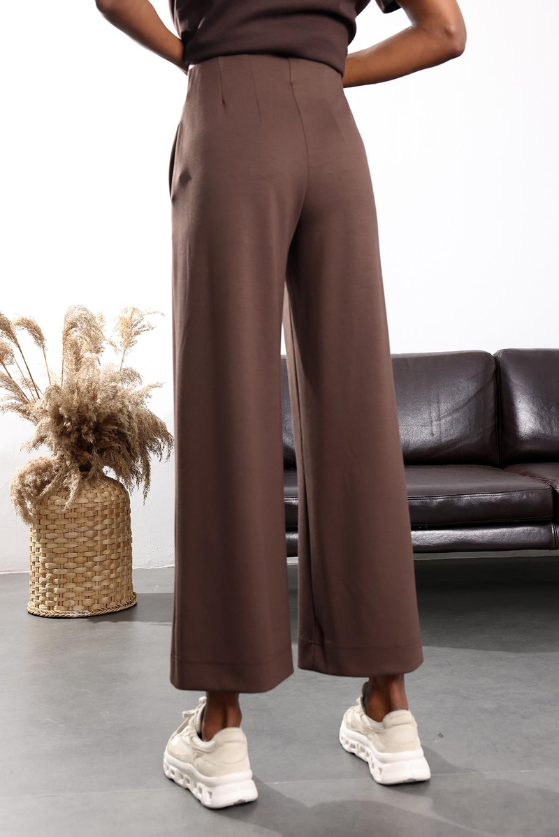 Kahverengi Önü Çimalı Pantolon 25229