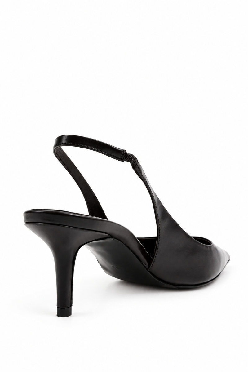 Kahverengi Sivri Burun Slingback 25149