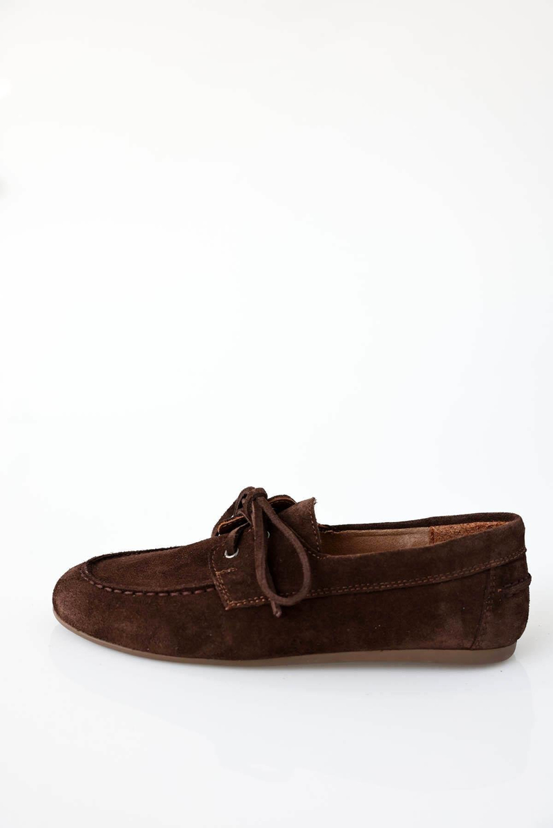 Kahverengi Süet Bağcıklı Makosen 24325