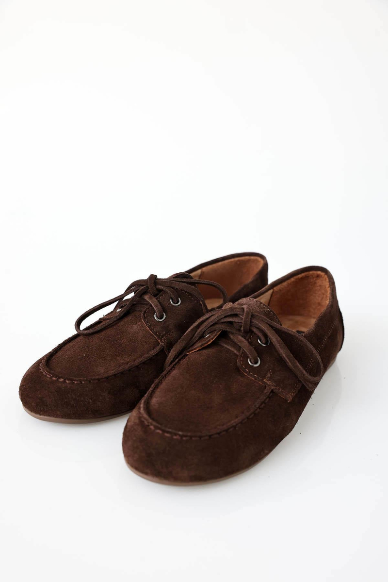 Kahverengi Süet Bağcıklı Makosen 24325