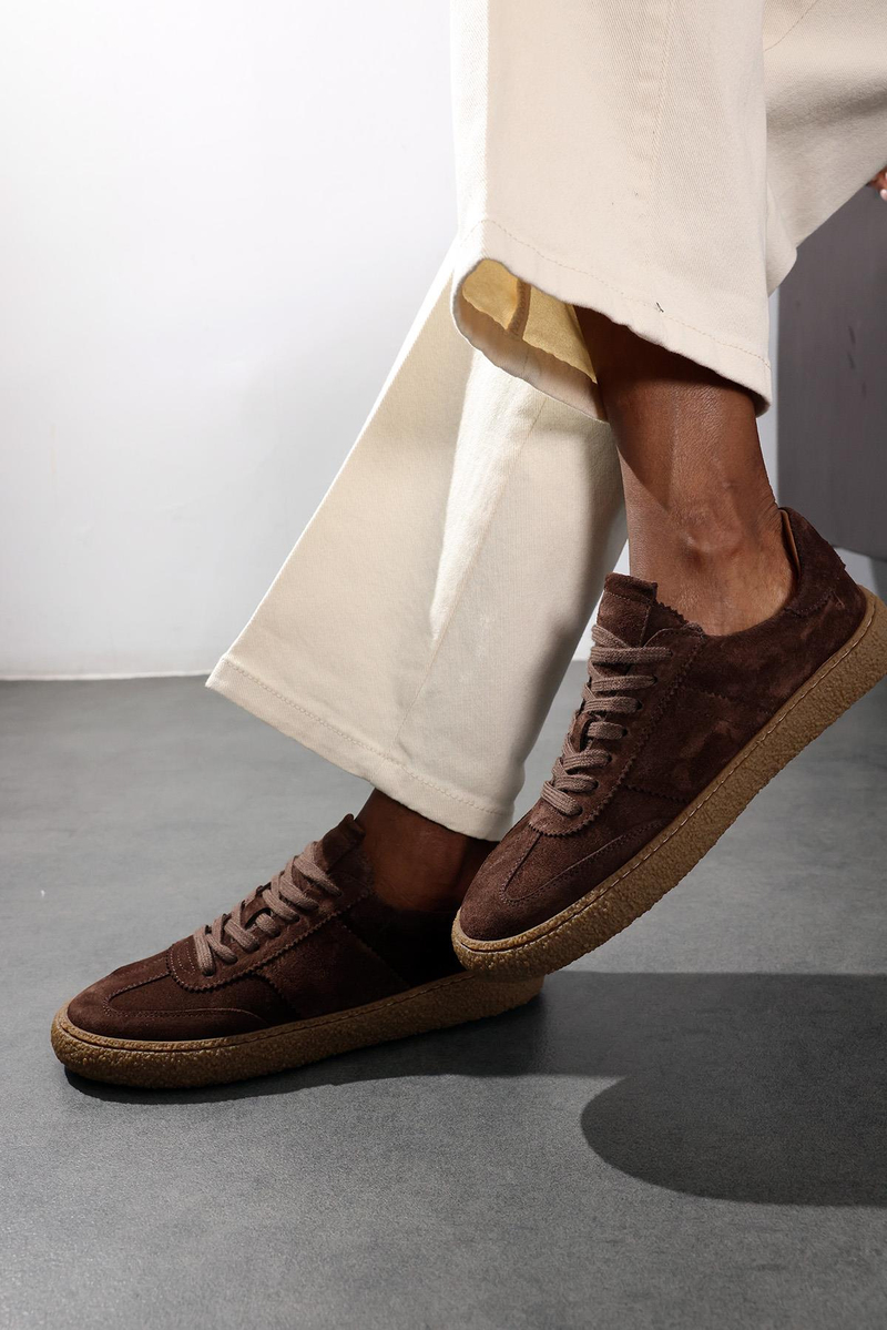 Kahverengi Süet Sneaker 25412