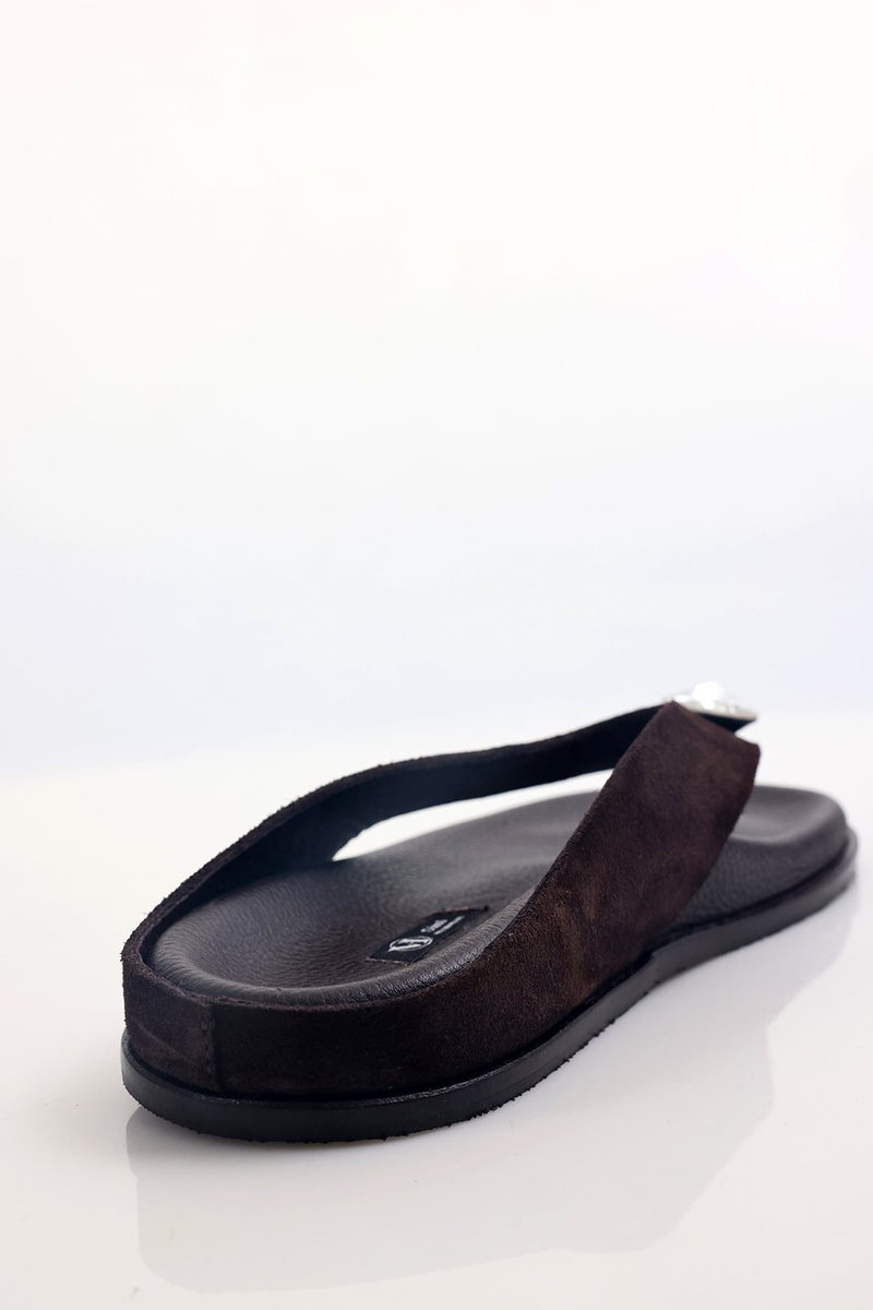 Kahverengi Swarovski Terlik 25293