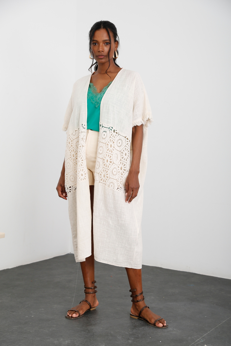 Kemik Dantelli Kimono 9154