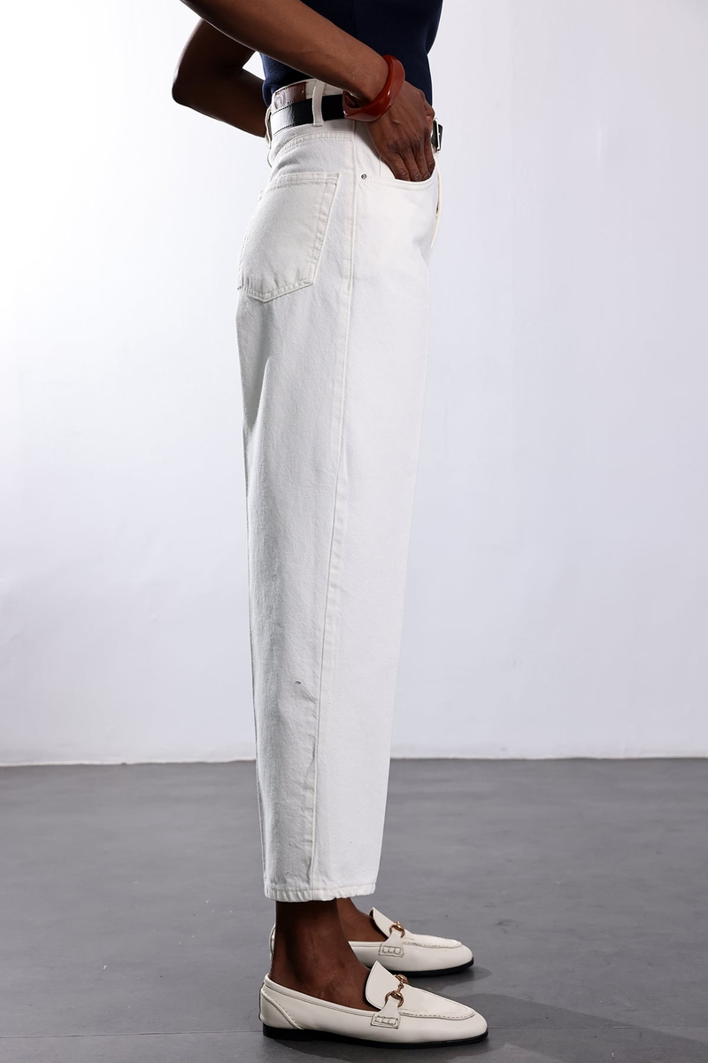 Kemik Kemerli Baggy Jean 3010