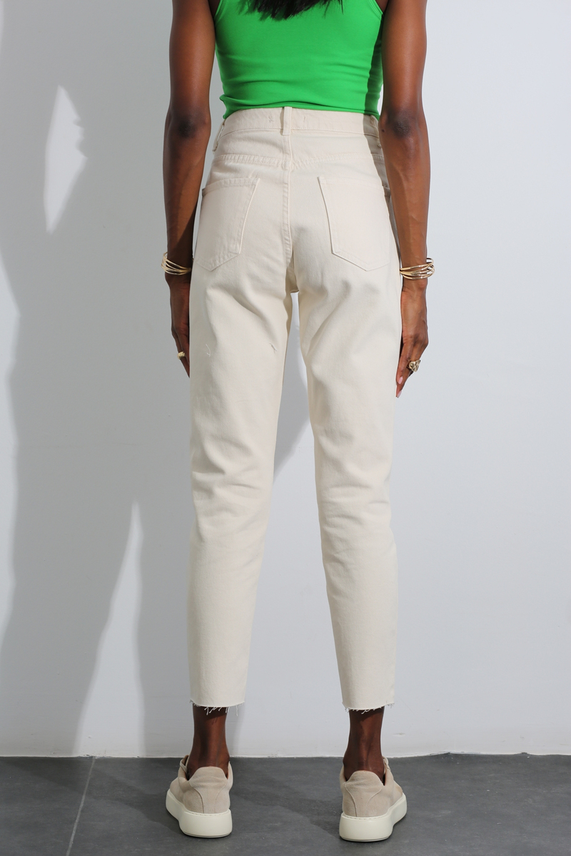 Kemik Kesik Paça Mom Jean 6150