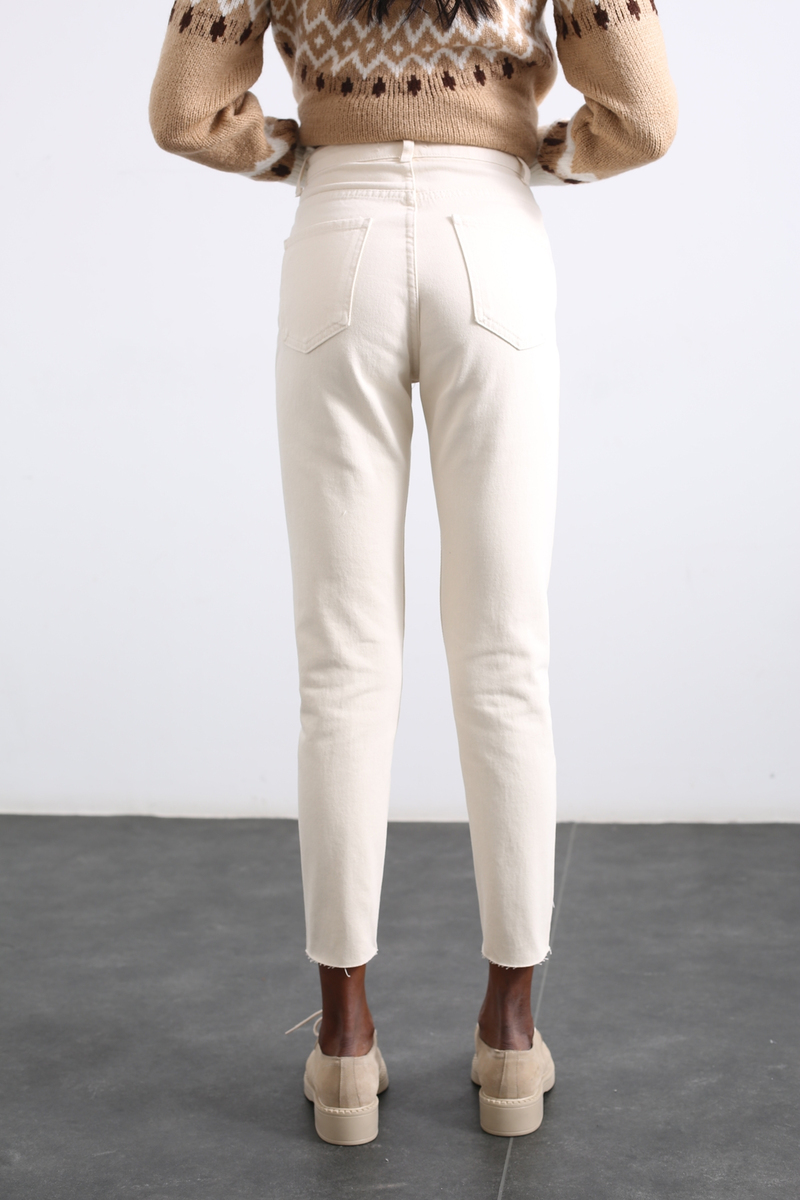 Kemik Kesik Paça Mom Jean 6150