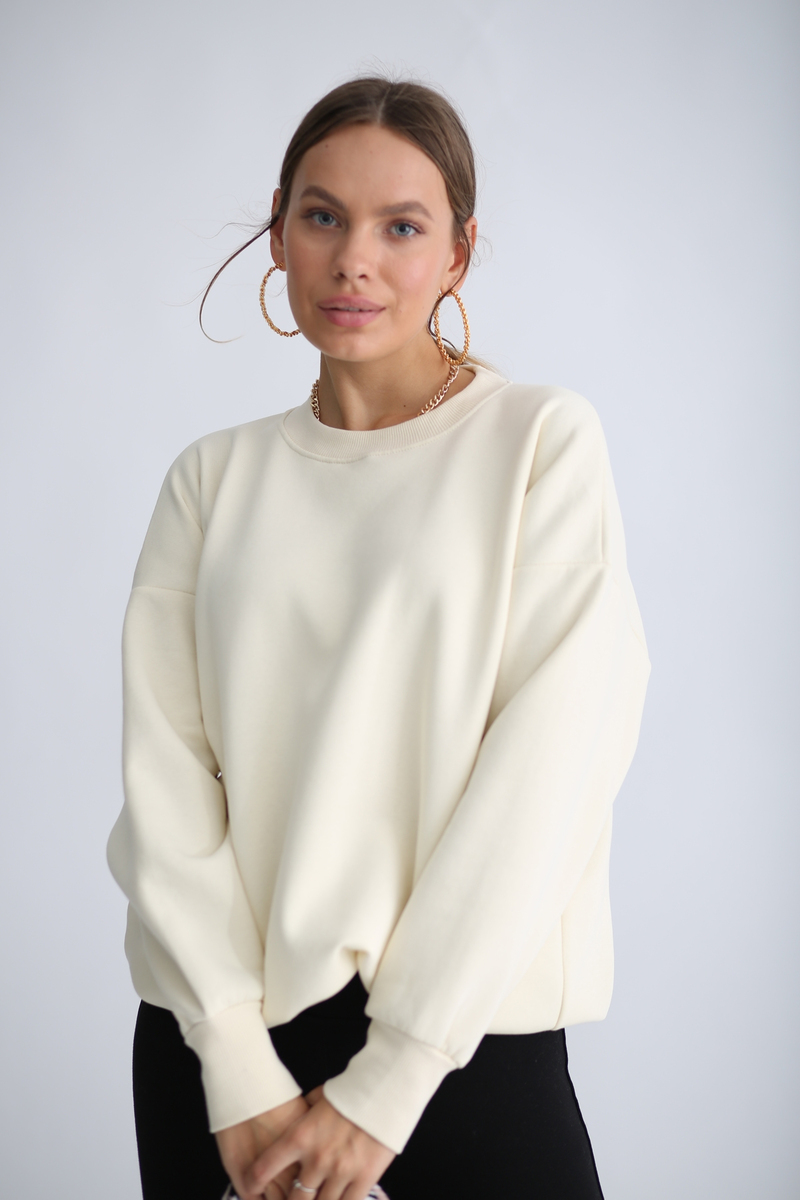 Kemik Şardonlu Basic Sweatshirt 3200